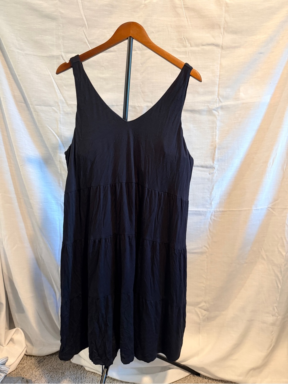 Soma Black Tiered Midi Bra Dress XXL